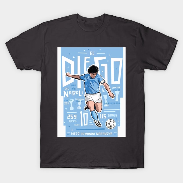 Diego Maradona Napoli Legend T-Shirt by LustraOneOne